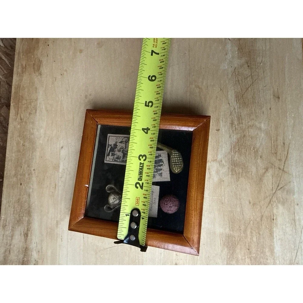 Small Framed Shadow Box Style Golf Art 4.5 inch approx GOLF CHAMPIONSHIP 1925